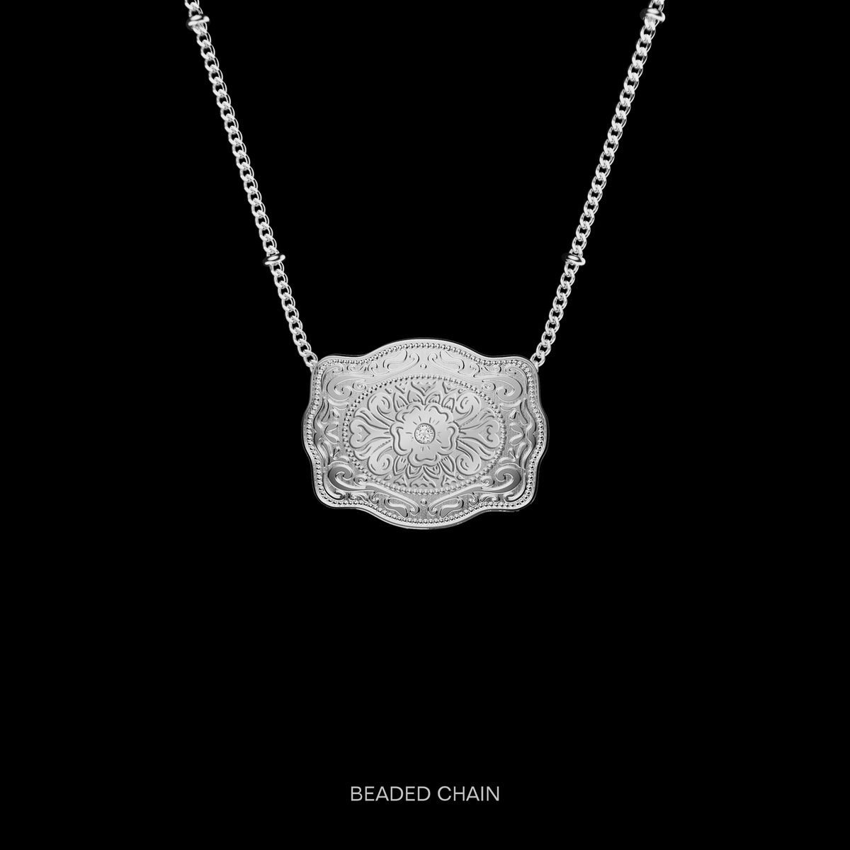 ULTRA MINI BELT BUCKLE NECKLACE - AMELIA ROSE main image 1