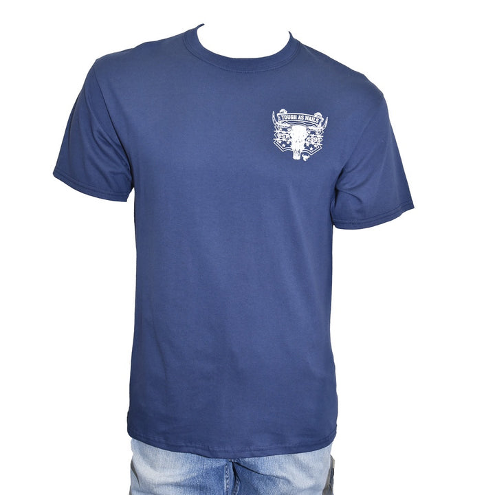 Men's Cowboy Hardware Navy Tough as Nails Short Sleeve Tee
