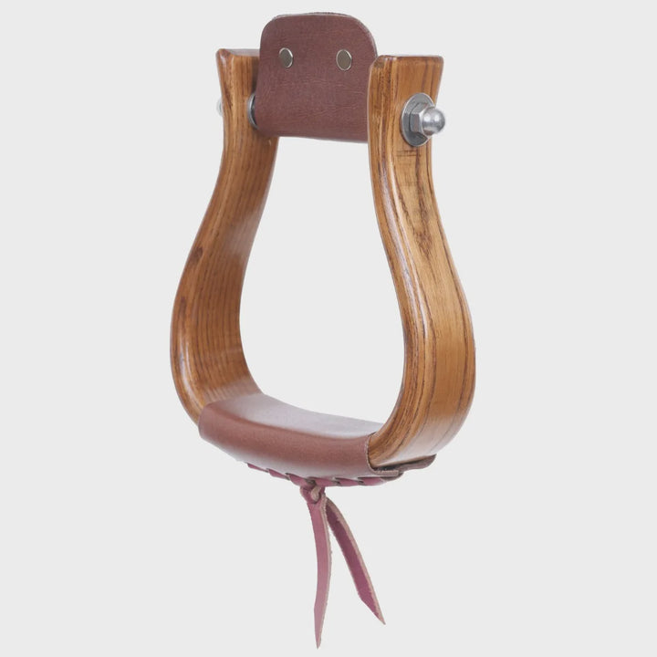 Circle Y Western Wood Stirrups - Mahogany