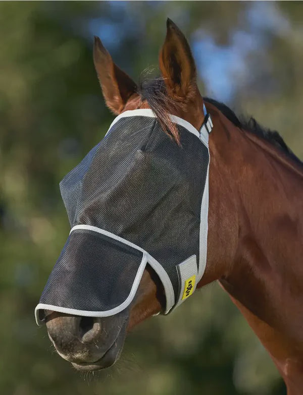 Saxon Buzz Away Fly Mask with Nose