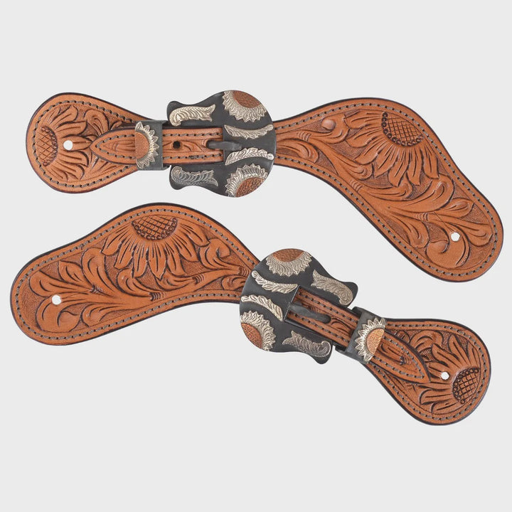 CIRCLE Y COPPER SUNFLOWER SPUR STRAPS