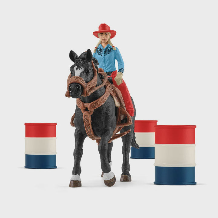 Schleich Cowgirl Barrel Racing Fun