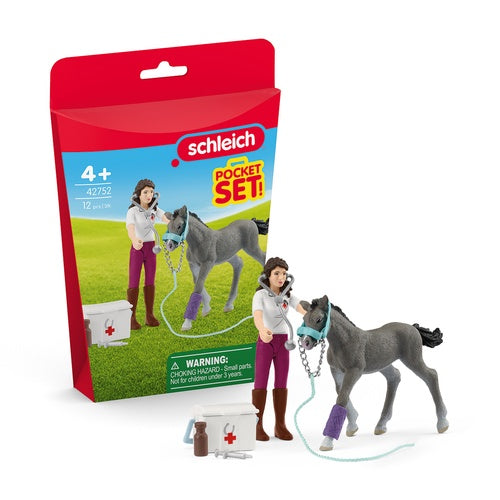 Schleich Pocket Set Horse Care Playset with Trakehner Foal