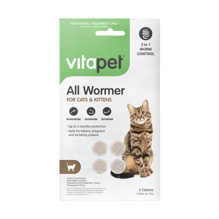 Vitapet All Wormer Cat 4 Tablets