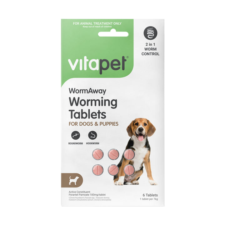 Vitapet Wormaway Dog Tabs 6pk