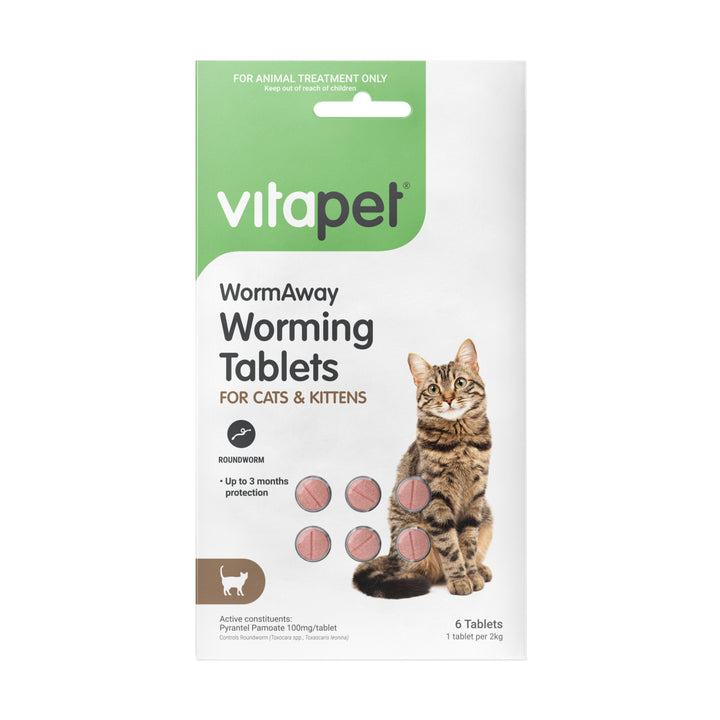 Vitapet Wormaway Cat Tablets 6pk