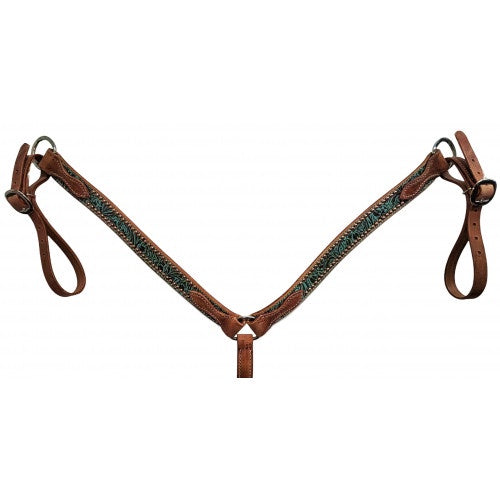 San Saba Turquoise Floral Copper Breastcollar