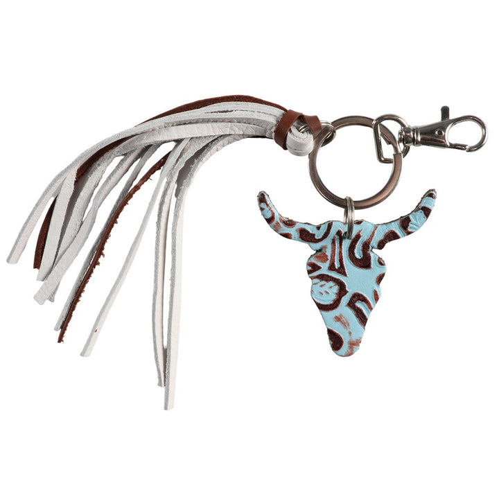 Fort Worth Long Horn Tassel Key Ring