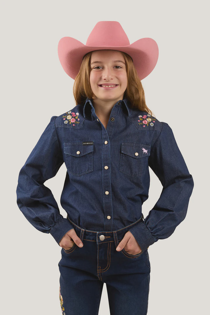 Ringers Western Dahlia Kids Denim Western Shirt