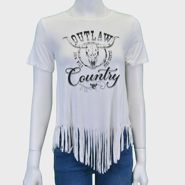 Cowboy Hardware Women's Outlaw Country Short Sleeve Top