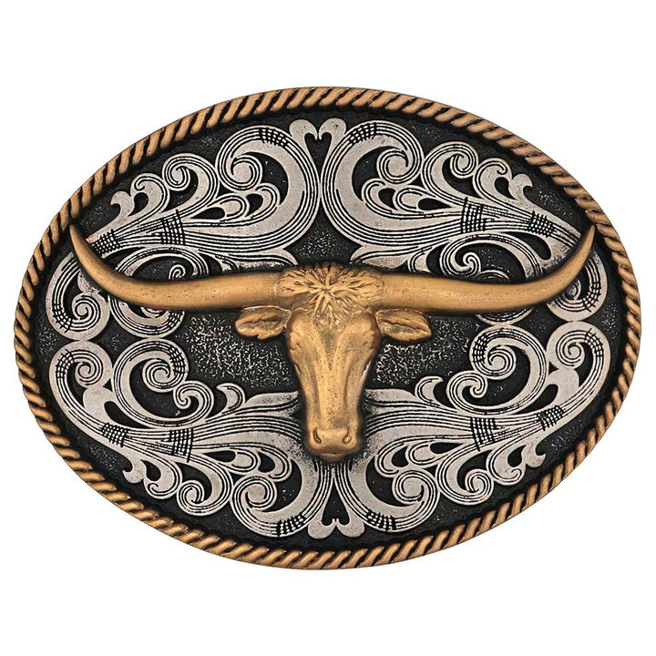 Montana Silversmith Two Tone Longhorn Buckle
