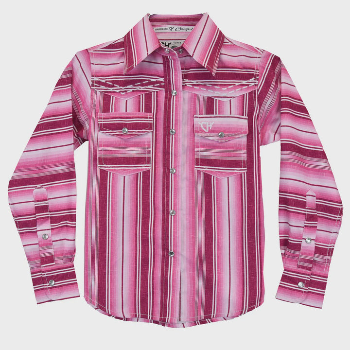 Cowgirl Hardware Toddler Girls Serape Pink Button Down Shirt