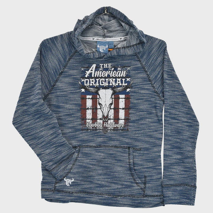 Cowboy Hardware Boys American Slub Navy Pullover Hoodie