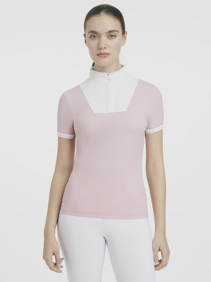 LeMieux Sophia Short Sleeve Pleated Show Shirt Blossom