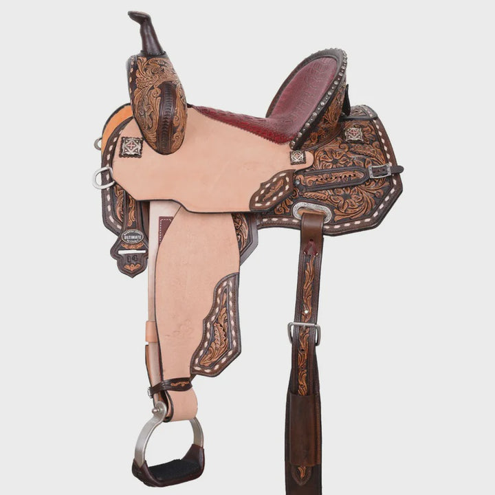Circle Y Martha Josey Gold Buckle Cash Barrel Saddle 15