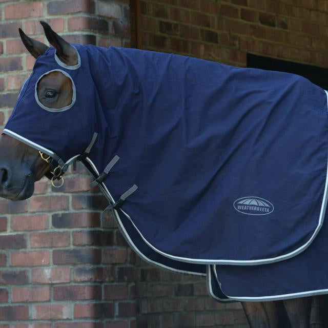 Weatherbeeta Cotton Show Sheet II Hood Taupo Equestrian Supplies