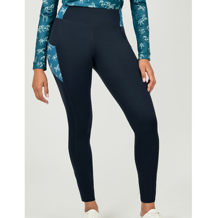 NEW DUBLIN EVERYDAY RIDING TIGHTS SKY CAPTAIN/FROLICKING HORSES