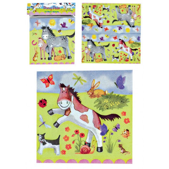 Pony Pals Pack of 16 Party Napkins