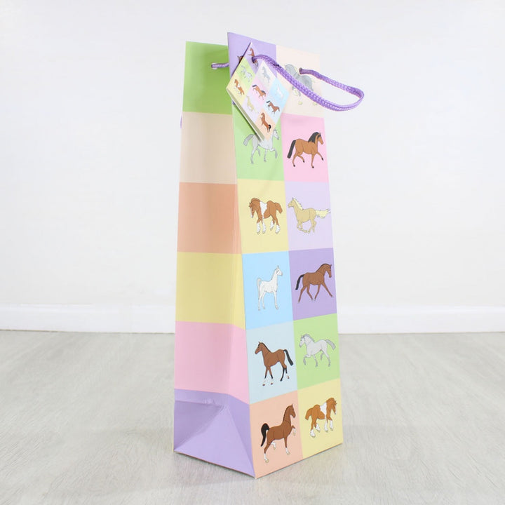 Pastel Horse Bottle Gift Bag