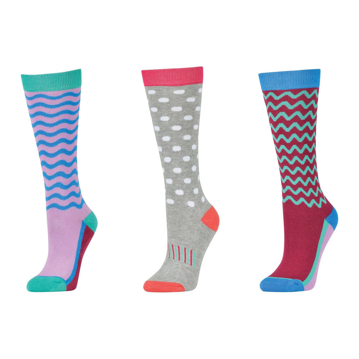 Dublin 3 Pack Childs Socks Waves