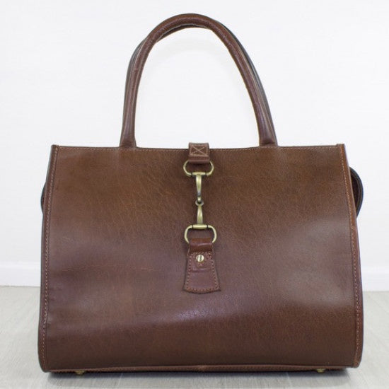 Alice Bag in Brown Leather & Suede