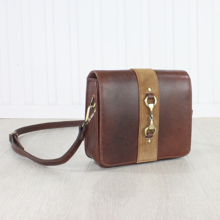 Julia side bag natural leather & suede
