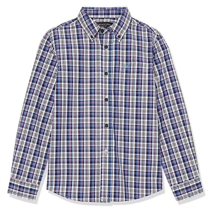 Ariat Boys Nolen LS Pro Series Shirt White