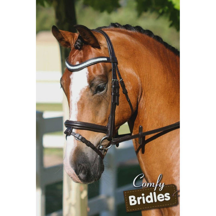 Flexible Fit 4 Row Crystal Wave Snaffle Bridle