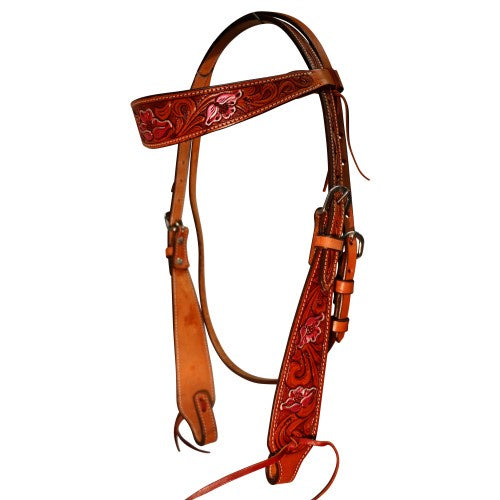 Fort Worth Pink Floral Headstall