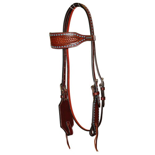 Fort Worth Turquoise Basket Headstall