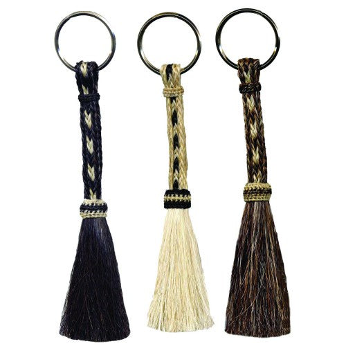 Three Strand Horsehair Tassel Key Ring