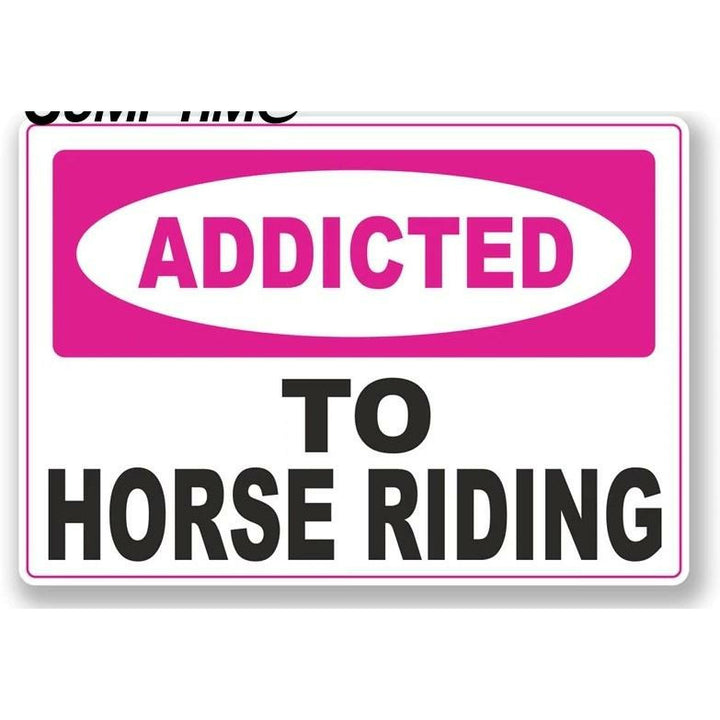 Addicted to Horse Riding Bumper Sticker