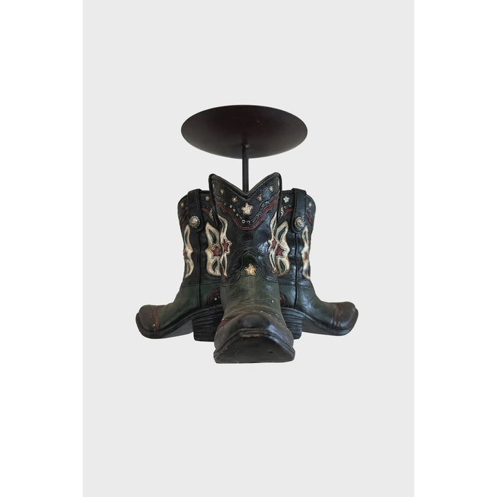 Western Boot Candle Holder