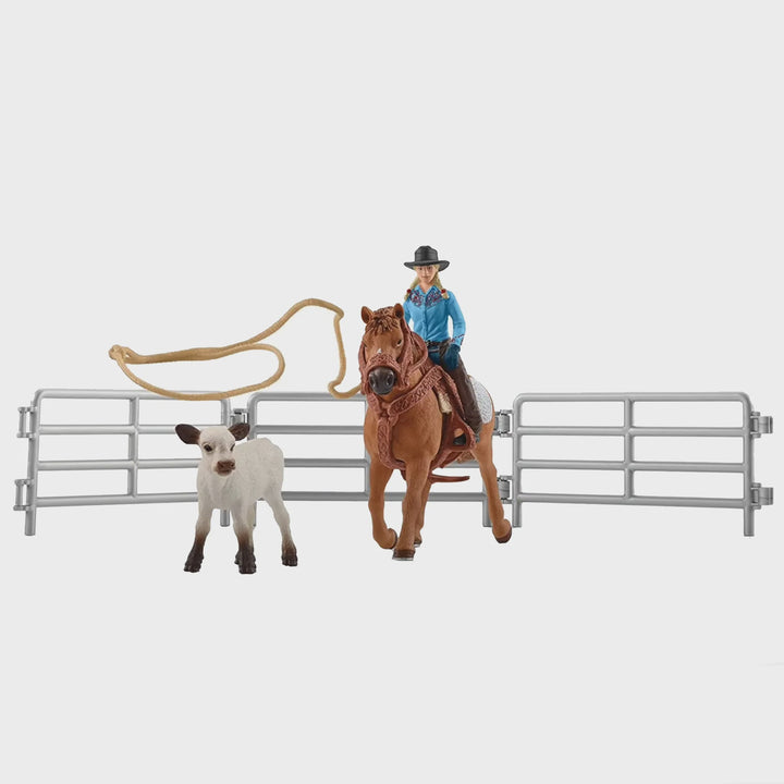 Schleich Cowgirl Team Roping