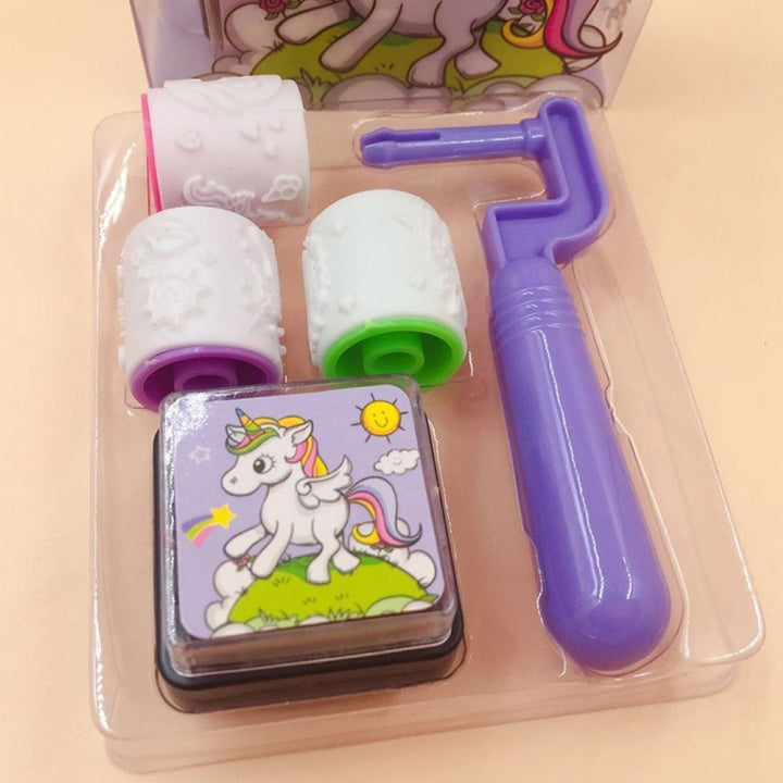 Stamp roller with inkpad cartoon horse