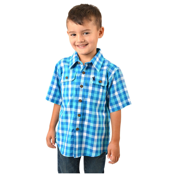 Boy’s Parnell Check 2-Pocket Short Sleeve Shirt