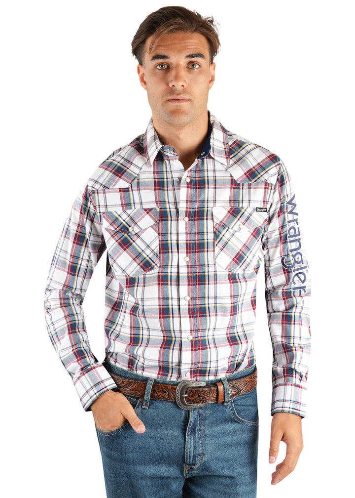 Men’s Lawson Check Logo Western Long Sleeve Shirt