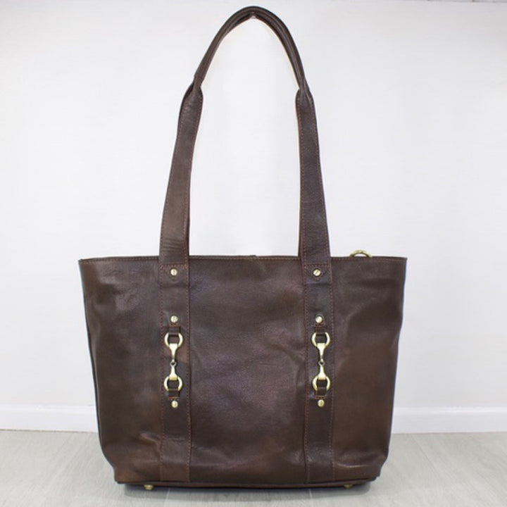 Jessica Tote Bag fine leather brown