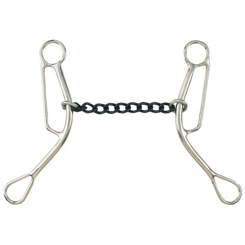 Barrel Racer Gag Snaffle Bit w/Sw Iron Chain Mouth