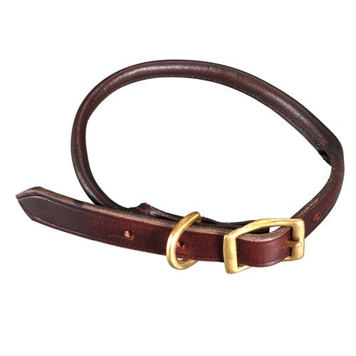 Jeremy & Lord Rolled Leather Dog Collar