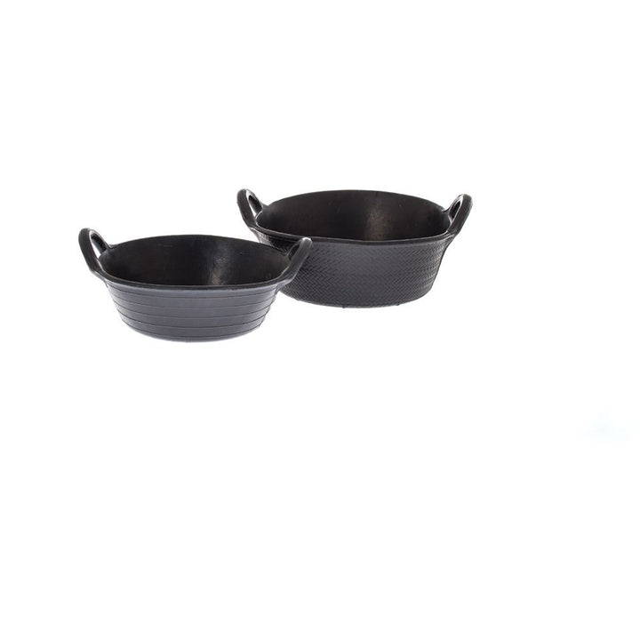 Feed Tub Recycled Rubber 2-handle