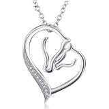 Sterling silver necklace horse head
